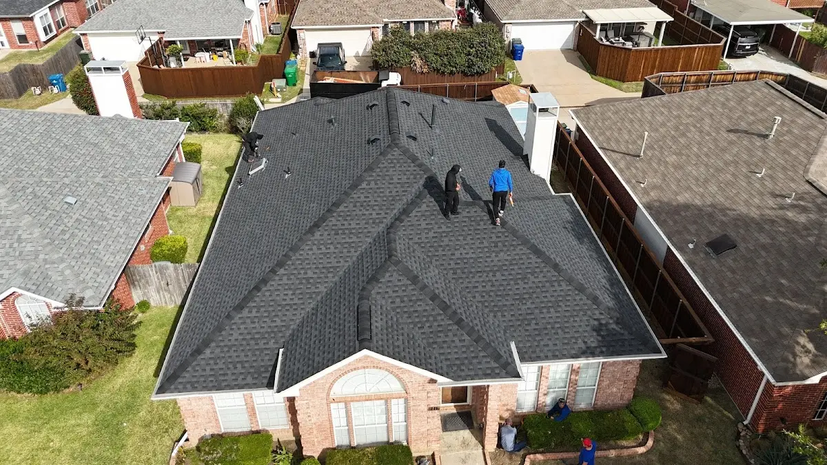 Slate & Tile Roof Repair work in progress on a Riverdale Park property